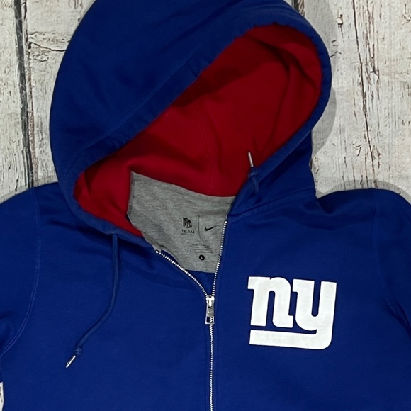 New York Giants NFL Football Hoodie Womens Zip Up Nike Sweatshirt - Picture 2 of 3